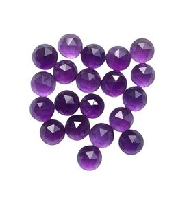 Venta al por mayor de amatista Africana natural de 4mm de alta calidad a granel IGI-Certified Rose Cut Loose Gemstone tratado térmicamente calibrado óptico - Product Image 1