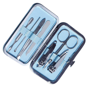 15 Pcs Beauty <b>Kit</b> Black Color Coated <b>Nail</b> Clipper Scissors <b>Nail</b> Files Professional Manicure Set With Leathers Pouch - Product Image 4