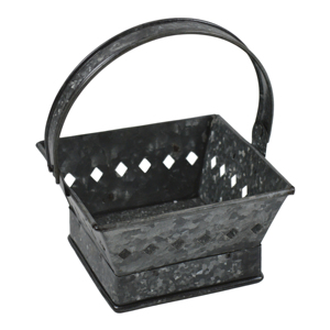 Mini panier en fer, panier à fruits, design en métal, décoration d'intérieur, vaisselle décorative, panier en métal massif avec finition antique - Product Image 1