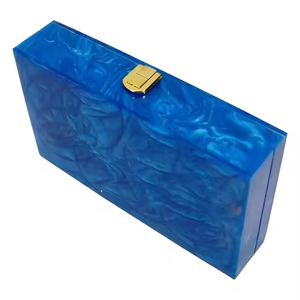 Luxury Blue Epoxy Resin Jewelry <b>Box</b> Handmade Decorative Storage <b>Box</b> with Gold Foil <b>Large</b> Keepsake <b>Box</b> Premium <b>Gift</b> <b>Box</b> Organizer - Product Image 3