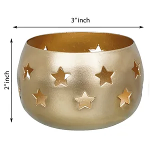 Modern Luxury Design Golden Color Solid Brass <b>Leaf</b> Textured T <b>Light</b> Holder Home Decoration Usage - Product Image 3
