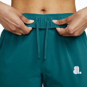 Women's Light Green Knitted Straight <b>Ankle</b>-Length Pants With Drawstring Waist And Logo On Right Leg Casual Spring Wear - Product Image 6
