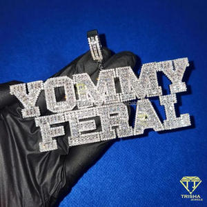จี้เพชร "yommy feral" หรูหราสร้อยคอฮิปฮอปสำหรับปลูกในแล็บ - Product Image 1