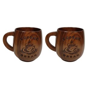 Taza de Café de Madera Hecha a Mano |   Taza de Té y Café de Madera Natural |   Vajilla Rústica Ecológica para el Hogar, la Oficina y Regalos - Product Image 1