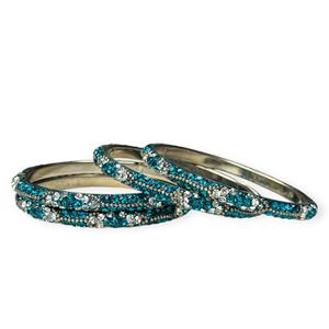 Brazaletes de Perlas de Imitación Metálicas Azules Geométricos Vintage, Elegantes para Bodas y Fiestas, Precio al por Mayor Premium - Product Image 3