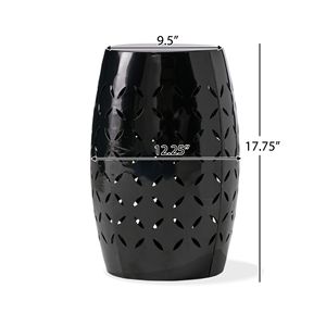 Tavolino d'Appoggio in Stile Industriale da 12 Pollici con Design Cilindrico per Soggiorno, Sala Famiglia o Ingresso - Product Image 2