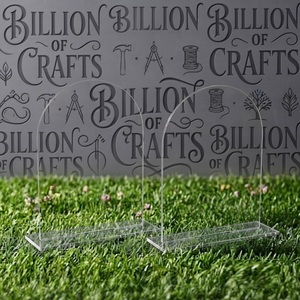 Clear <b>Acrylic</b> Arch Display Stand Tabletop Photo Prop Holder for Wedding Party Event Decor - Product Image 1