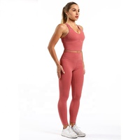 Conjunto de Yoga Elegante y de Alto Rendimiento para Mujer, Exportador OEM, Spandex/Poliéster 320g, Elástico en Cuatro Direcciones, Secado Rápido, Antibacteriano