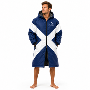 Chaqueta Parka Larga con Capucha y Forro Polar, Impermeable y Cortavientos, con Diseño de la Bandera Escocesa, Personalizada OEM, para Deportes al Aire Libre y Natación - Product Image 1