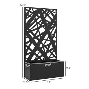 Fioriera da Giardino Zincata con Schermo per la Privacy, Traliccio e Cancello Durevoli per Spazi Esterni - Product Image 4