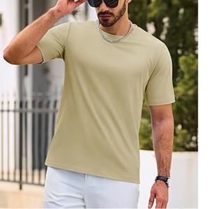 Camiseta de Hombre de Alta Calidad, Cómoda, Mezcla de Poliéster y Algodón, Corte Holgado, Estilo Casual para Hacer Ejercicio, con Logotipo Personalizado y Diseño en Contraste - Product Image 3
