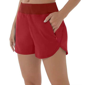 Shorts mode taille haute respirants pour femme, en tissu peigné infroissable, pour l'été, décontractés, confortables, pour l'extérieur et le quotidien - Product Image 1
