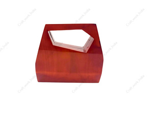 Handcrafted Angular Cutout Wooden Clutch <b>Bag</b> for <b>Women</b> Designer Evening Party Wedding Statement Hard Case Wooden Purse - Product Image 2