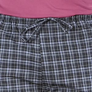Men's <b>Plaid</b> Cotton <b>Pajama</b> Pants Elastic Waist Drawstring Closure Breathable Midweight Casual Fit with Pockets - Product Image 5