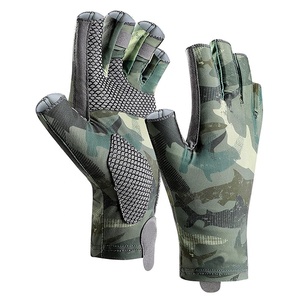 Gants de pêche demi-doigts de haute qualité avec protection UV Conceptions personnalisées en polyester durable-Vente en gros - Product Image 1