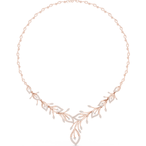 Collar Elysian Vine Sparkle de oro rosa de 14 quilates - Product Image 1