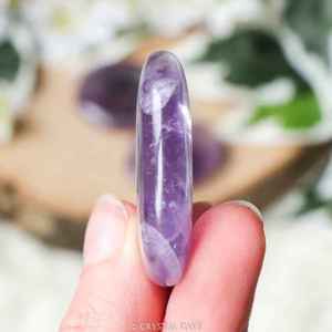 Pierre ovale en améthyste violette naturelle, cristal de guérison, pierre de paume pour la méditation Reiki, améthyste naturelle en gros - Product Image 5