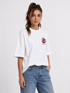 Camisetas para Mujer, Camisetas Holgadas de Algodón y Poliéster, Camiseta Informal de Manga Corta - Product Image 5