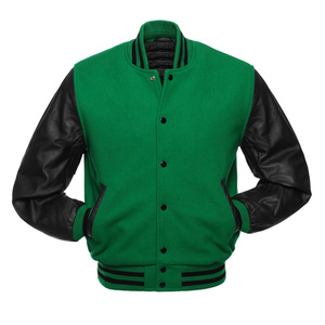 Custom Logo Wool Chenille Embroidery Baseball Letterman Collage Baseball <b>Jackets</b> <b>Men</b> Bomber Blank <b>Leather</b> Sleeve Varsity <b>Jacket</b> - Product Image 3