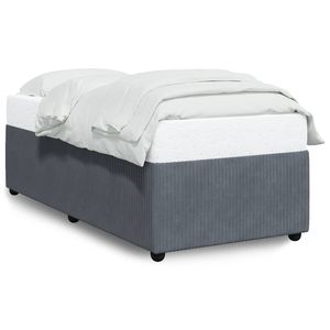 Cadre de lit en velours gris foncé sans matelas-Holstered Twin Product - Product Image 2