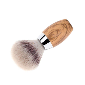 Pinceau à raser professionnel avec manche en bois, poils en acier inoxydable, poils de blaireau pur, pinceau à raser pour homme - Product Image 6