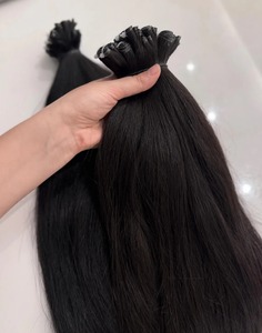 Extensiones de Cabello Humano Virgen Remy Liso Sedoso Negro Jet Más Vendidas para Estilismo Profesional de Salón en Oferta - Product Image 3