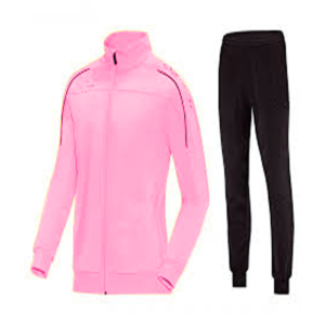 Conjunto Deportivo para Mujer, Color Rosa, Manga Larga, Pantalones Negros, Secado Rápido, Poliéster, para Todas las Temporadas - Product Image 4