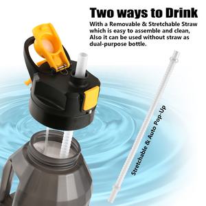 Custom Wide-Mouth PP Fitness <b>Water</b> <b>Bottle</b> <b>with</b> Sports Lid and Easy-Carry <b>Handle</b> Direct Drinking Gym Plastic Drinkware - Product Image 3