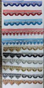 Borde de encaje de diamantes de fantasía premium para sari y caftán, ribete de cuentas de cristal de alta gama, accesorios de prendas al por mayor - Product Image 2