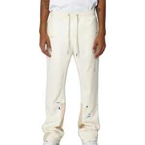 Pantalons pour hommes Pantalons de survêtement évasés droits à rayures incurvées en coton épais Pantalons de survêtement personnalisés de haute qualité Pantalons de survêtement d'hiver Stack Jogger - Product Image 4