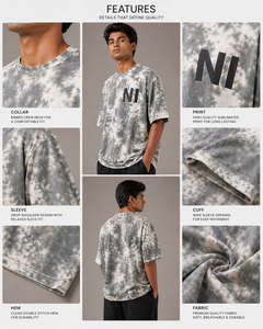 เสื้อยืดโอเวอร์ไซส์ผู้ชาย ผ้าฝ้าย สตรีทแวร์ ทรงหลวม ไหล่ตก ใส่สบายๆ สำหรับฤดูร้อน แบบเรียบๆ รับสกรีนลายตามสั่ง ขายส่งจำนวนมาก - Product Image 2