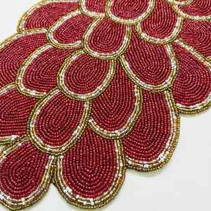 Elegante Camino de Mesa Bordado con Cuentas para Banquetes de Boda, Exquisito Camino de Mesa con Cuentas para Decoración de Comedor - Product Image 4