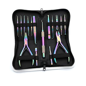 Kit Profesional de Herramientas de Acero Inoxidable para Extensiones de Cabello, Herramientas de Instalación de Anillos Micro, Juego Completo para Aplicación de Extensiones de Cabello - Product Image 1