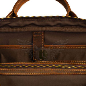 Sac pour ordinateur portable en cuir véritable durable pour les activités professionnelles quotidiennes avec plusieurs compartiments pour un rangement organisé - Product Image 5