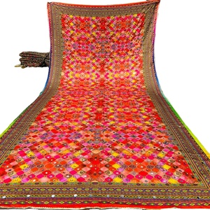 Venta caliente nuevo diseño indio pakistaní mujeres chales de seda bufandas Digital impreso espejo bordado señoras estilo étnico - Product Image 1