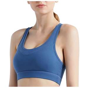 Sujetador deportivo de alta calidad con tirantes ajustables para mujer, diseño personalizado de nailon y spandex para fitness, yoga y deportes. - Product Image 1