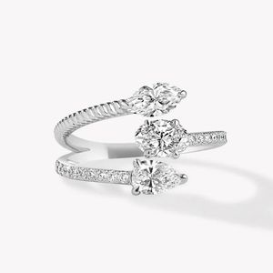 Anillo de Diamantes de Corte Elegante CVD Cultivados en Laboratorio, Certificados por IGI, de Oro Blanco de 14K y 1.8 Ct, Color FG, VS1, Chapado en Oro, Joyería Fina de Lujo para Mujer - Product Image 5
