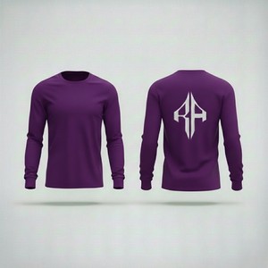 Camiseta de Manga Larga para Hombre, 100% Algodón, Personalizada Premium 2026, Cuello Redondo, Estilo Holgado, Informal, Bajo Demanda, RIVIAN ATLANTIC - Product Image 3