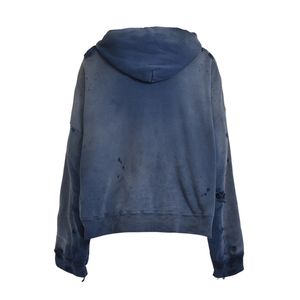 Sudadera con Capucha Casual Estilo Desgastado con Lavado Ácido para Hombre, Sudadera con Capucha Estilo Urbano para Comodidad Diaria - Product Image 2