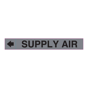 Étiquettes adhésives résistantes à la chaleur et à l'humidité Brady Supply Air Plenum Duct Marker pour l'identification des conduits HVAC - Product Image 2
