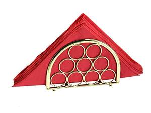 Porte-serviettes moderne en métal doré, support décoratif en fer pour serviettes de table, organisateur de serviettes pour cuisine et salle à manger. - Product Image 3