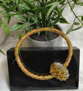 Bohemian Acrylic Resin Clutch <b>Bag</b> <b>Storage</b> <b>Bag</b> with Gold Coil Handle & Natural Stone Embellished for Wedding Party Evening Purse - Product Image 2