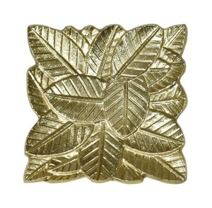 Plateau de service en aluminium doré poli de luxe, plateau décoratif moderne pour les fêtes, plateau à collations pour fruits secs et cadeaux - Product Image 3