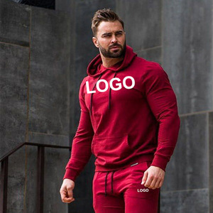 Survêtement à capuche zippé noir pour homme, manches longues, couleur unie, décontracté, pour l'automne, coupe classique, 100 % coton, poids moyen - Product Image 3