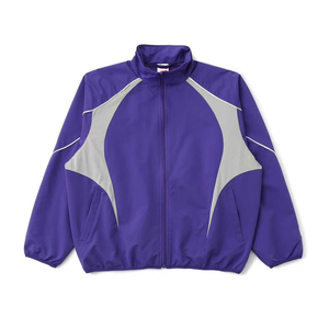 Nueva llegada: Conjunto deportivo personalizado para hombre, chaqueta cortavientos con bloques de color, pantalones de nailon con forro de malla, conjunto deportivo con estampado urbano. - Product Image 2