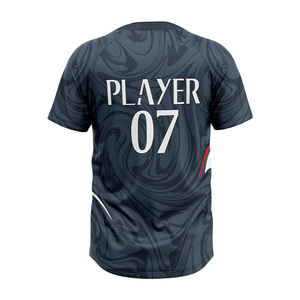 เสื้อเบสบอล/ซอฟต์บอลแบบสั่งทำพิเศษ ปักโลโก้ด้านหน้า แขนสั้น ผ้าโพลีเอสเตอร์ 100% ระบายอากาศ แห้งเร็ว ต้านเชื้อแบคทีเรีย สำหรับทั้งชายและหญิง - Product Image 3