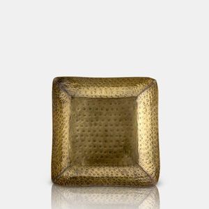 Bandeja de Servir de Latón Dorado de Lujo con Patrón Grabado, Plato Decorativo de Metal para Decoración del Hogar y Bodas - Product Image 2