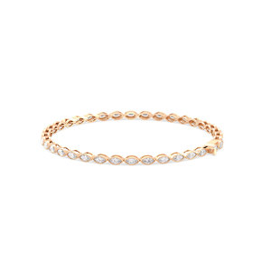 Bracelet tennis REYES sur mesure en moissanite 2,5 carats, argent sterling 925, moissanite certifiée GRA, fermoir boîte, bijoux fins - Product Image 4