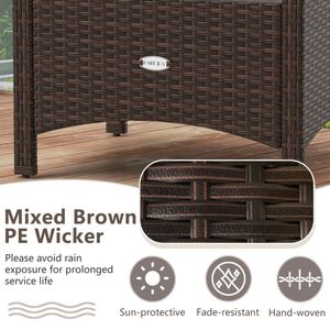 2 Pouf da Esterno in PE Wicker con Cuscini Rimovibili, Sgabelli Eleganti per Comfort e Stile - Product Image 5