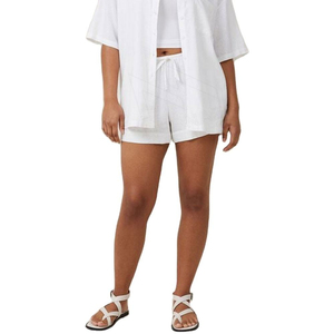 Pantalones Cortos Casuales de Verano para Mujer, Cintura Alta, 100% Algodón, Transpirables - Precio al por Mayor - Product Image 1